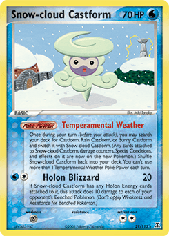 Snow-cloud Castform Delta Species card