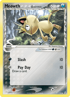 Meowth δ Holon Phantoms card