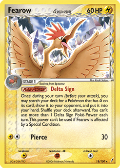 Fearow δ Crystal Guardians card