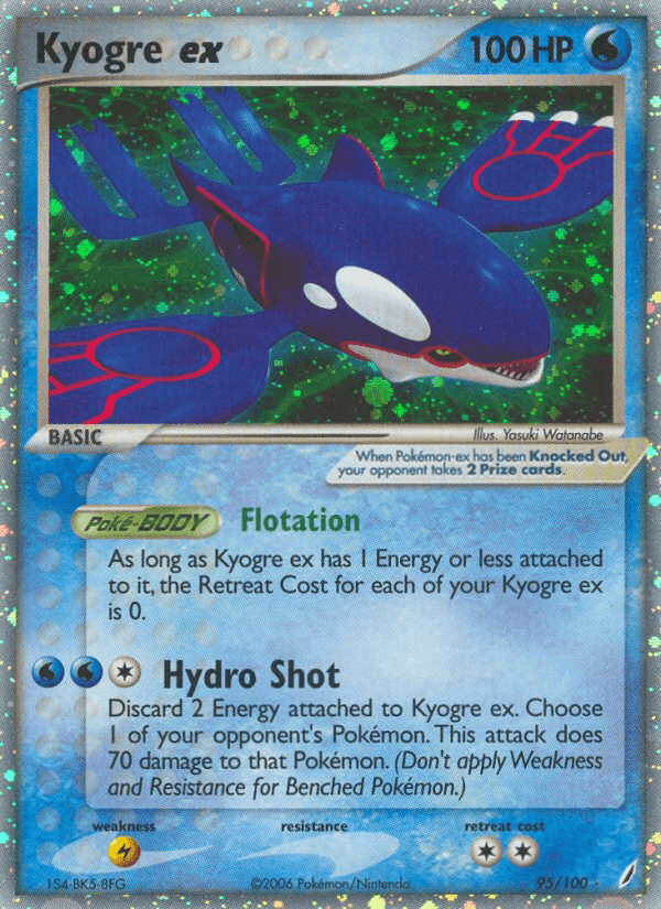 Kyogre ex Crystal Guardians card