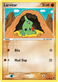 Larvitar Dragon Frontiers card
