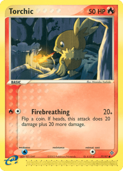 Torchic Dragon card