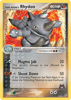 Team Magma's Rhydon Team Magma vs Team Aqua card