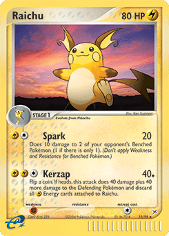 Raichu Team Magma vs Team Aqua card