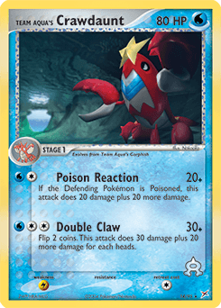 Team Aqua's Crawdaunt Team Magma vs Team Aqua card