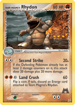Team Magma's Rhydon Team Magma vs Team Aqua card