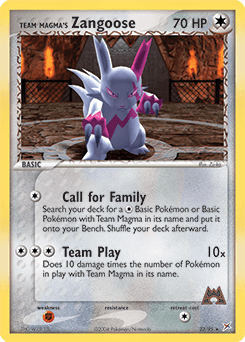 Team Magma's Zangoose Team Magma vs Team Aqua card