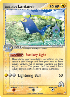 Team Aqua's Lanturn Team Magma vs Team Aqua card