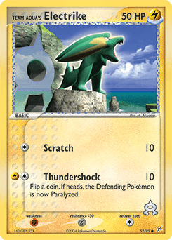 Team Aqua's Electrike Team Magma vs Team Aqua card
