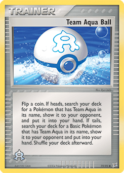Team Aqua Ball Team Magma vs Team Aqua card