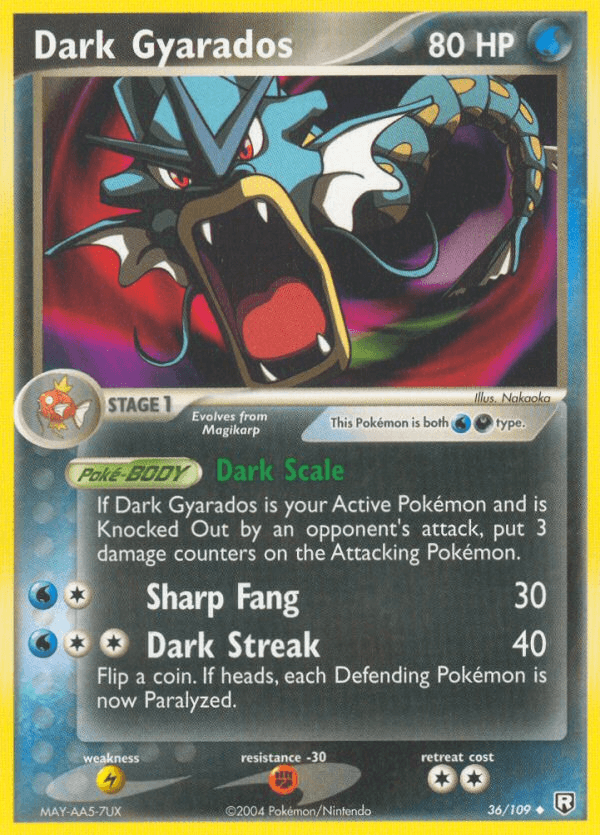 Dark Gyarados Team Rocket Returns card