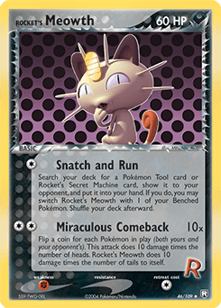 Rocket's Meowth Team Rocket Returns card