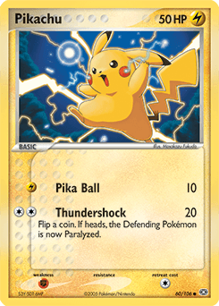 Pikachu Emerald card
