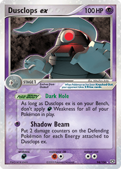 Dusclops ex Emerald card