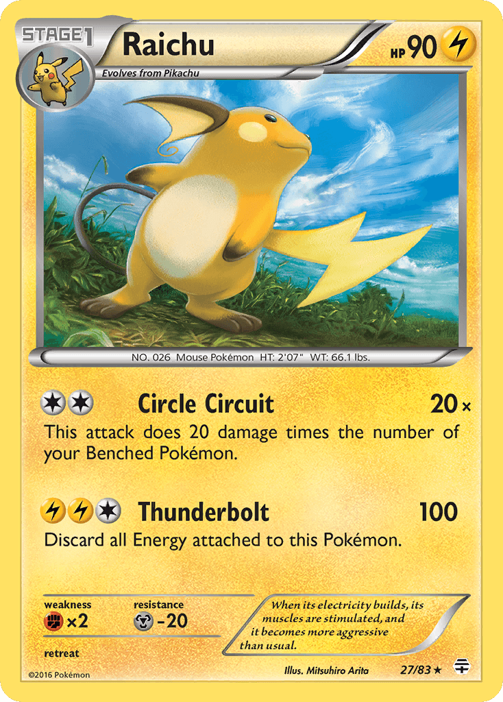 Raichu Generations card