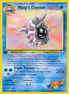 Misty's Cloyster Gym Heroes card