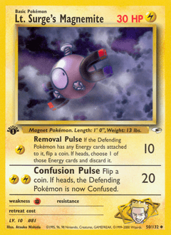Lt. Surge's Magnemite Gym Heroes card