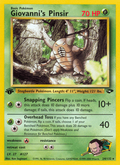 Giovanni's Pinsir Gym Challenge card