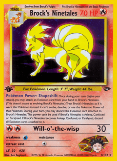 Brock's Ninetales Gym Challenge card