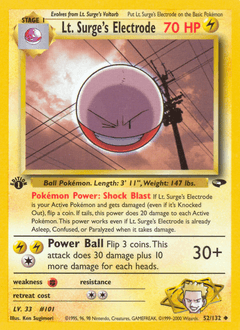 Lt. Surge's Electrode Gym Challenge card