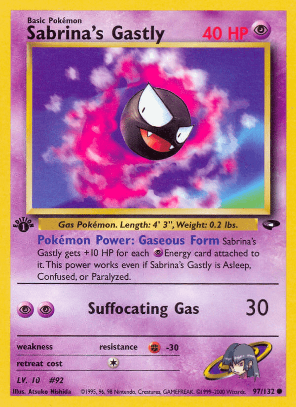 Sabrina's Gastly Gym Challenge card