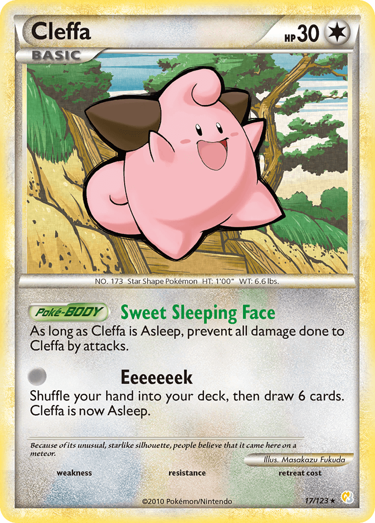 Cleffa HeartGold & SoulSilver card