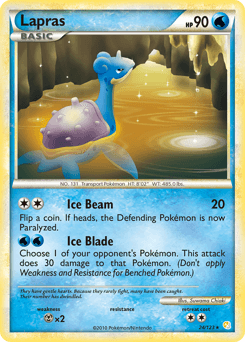 Lapras HeartGold & SoulSilver card