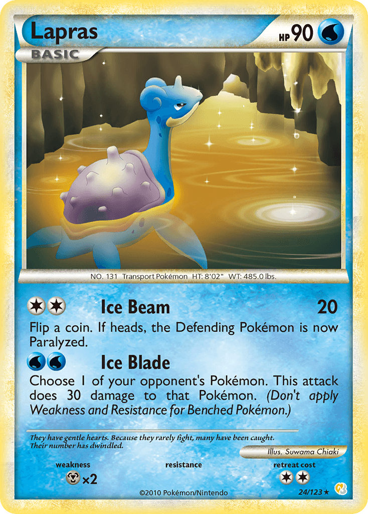 Lapras HeartGold & SoulSilver card
