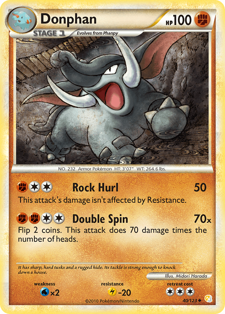 Donphan HeartGold & SoulSilver card