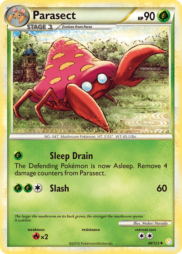 Parasect HeartGold & SoulSilver card