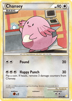 Chansey HeartGold & SoulSilver card