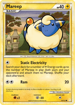 Mareep HeartGold & SoulSilver card
