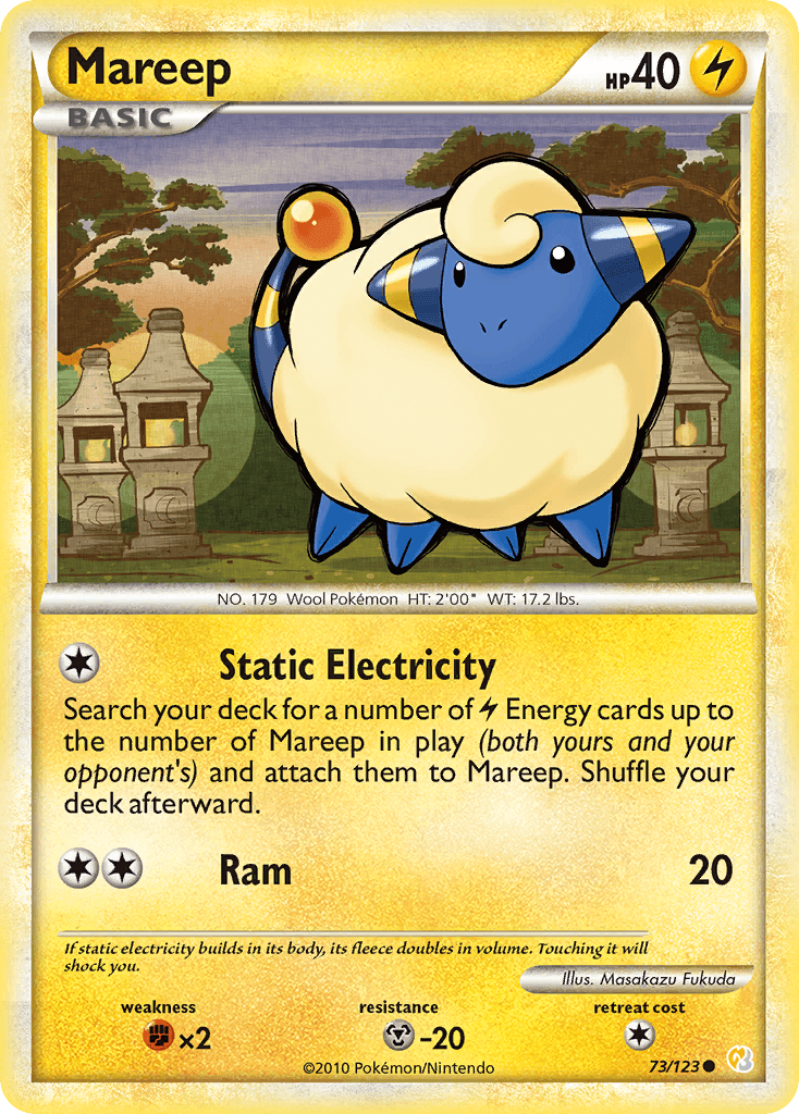 Mareep HeartGold & SoulSilver card