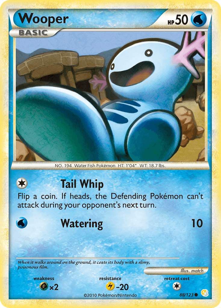 Wooper HeartGold & SoulSilver card