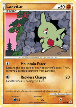 Larvitar HS—Unleashed card