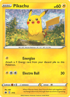 Pikachu McDonald's Collection 2022 card