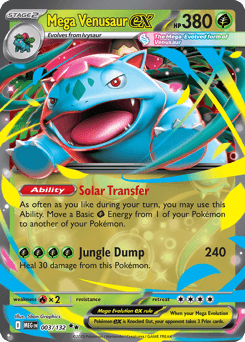 Mega Venusaur ex Mega Evolution card