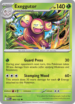Exeggutor Mega Evolution card