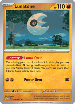 Lunatone Mega Evolution card