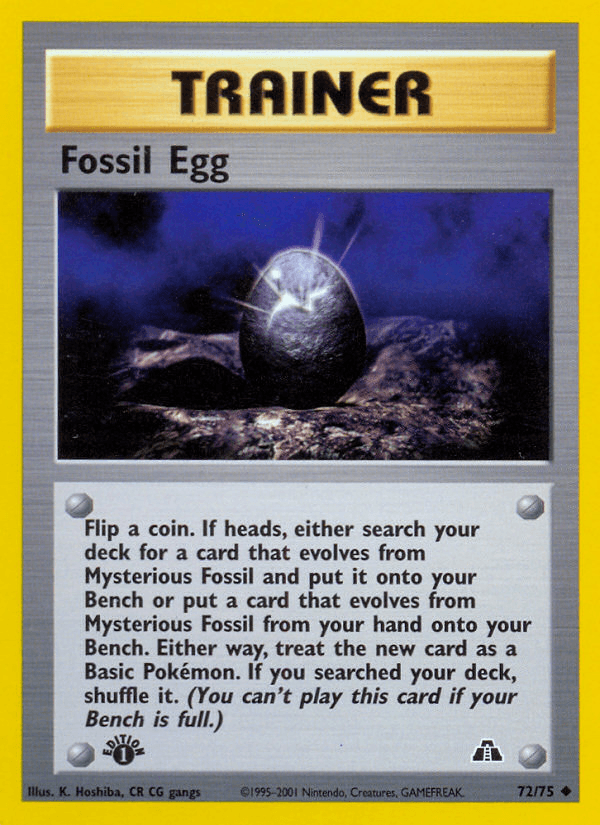 Fossil Egg Neo Discovery card