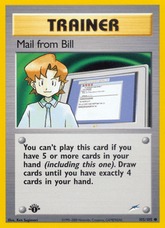 Mail from Bill Neo Destiny card