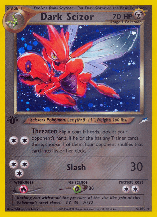 Dark Scizor Neo Destiny card