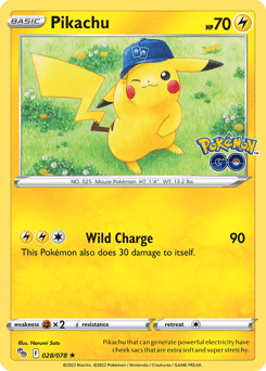 Pikachu Pokémon GO card