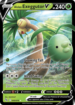 Alolan Exeggutor V Pokémon GO card