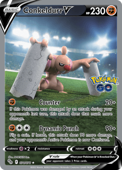 Conkeldurr V Pokémon GO card