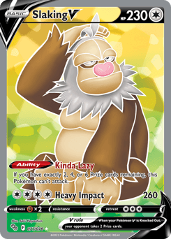 Slaking V Pokémon GO card