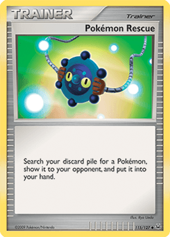 Pokémon Rescue Platinum card