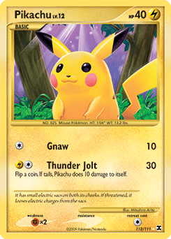 Pikachu Rising Rivals card