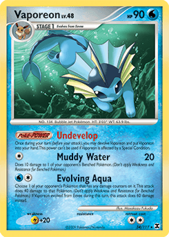 Vaporeon Rising Rivals card