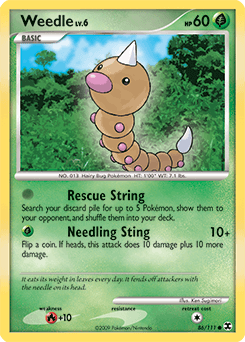 Weedle Rising Rivals card